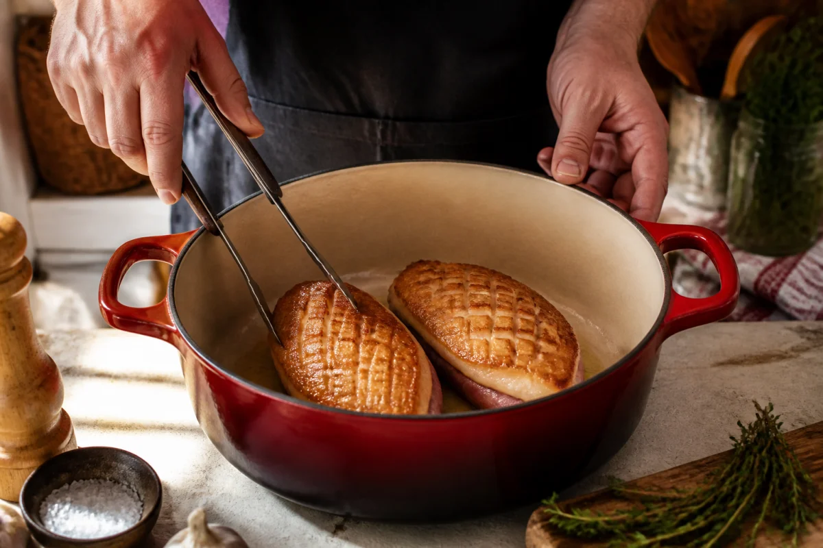 Mijoté de canard au vin rouge pour les repas de fête